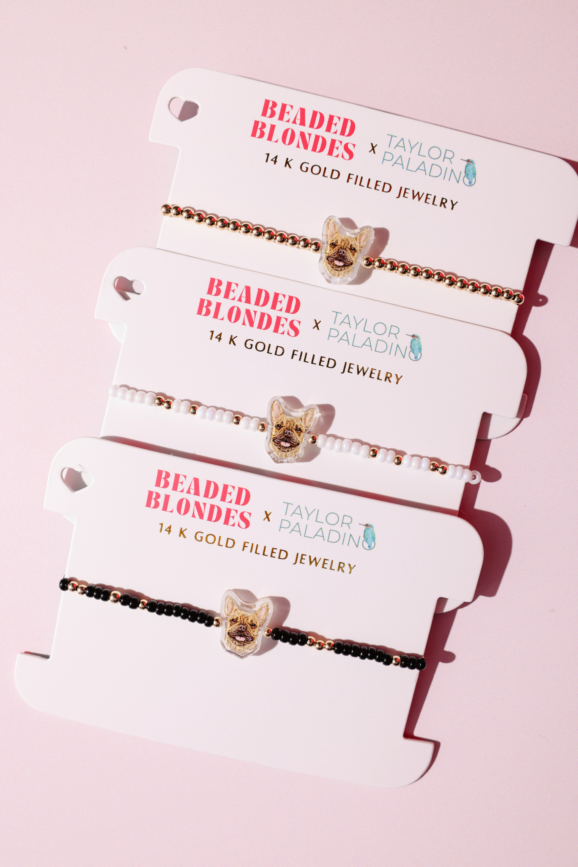 French Bulldog Bracelet on Black Sprinkle