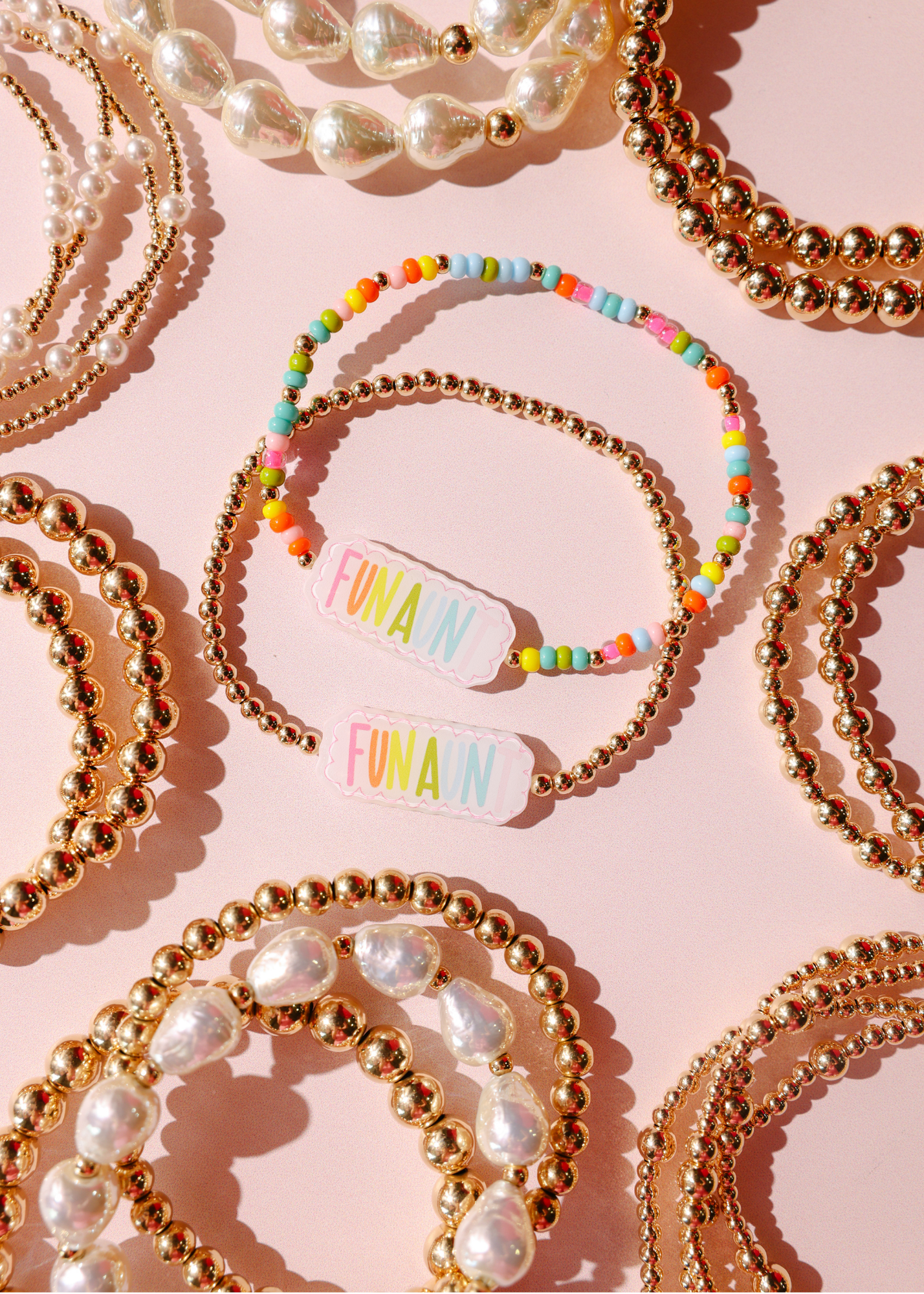 Fun Aunt Bracelet on Gold