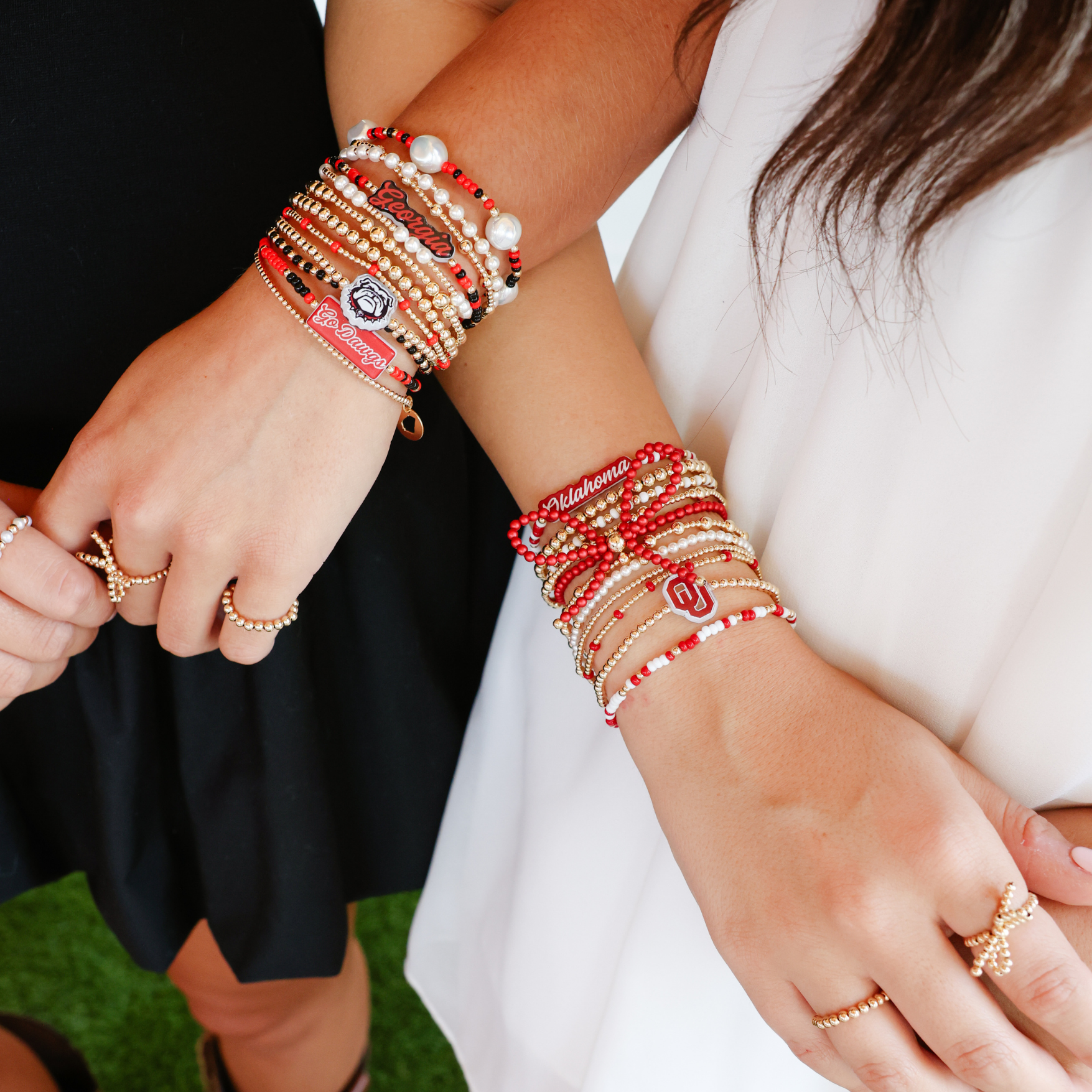 Georgia Logo Flip + Sprinkle Bracelet Stack