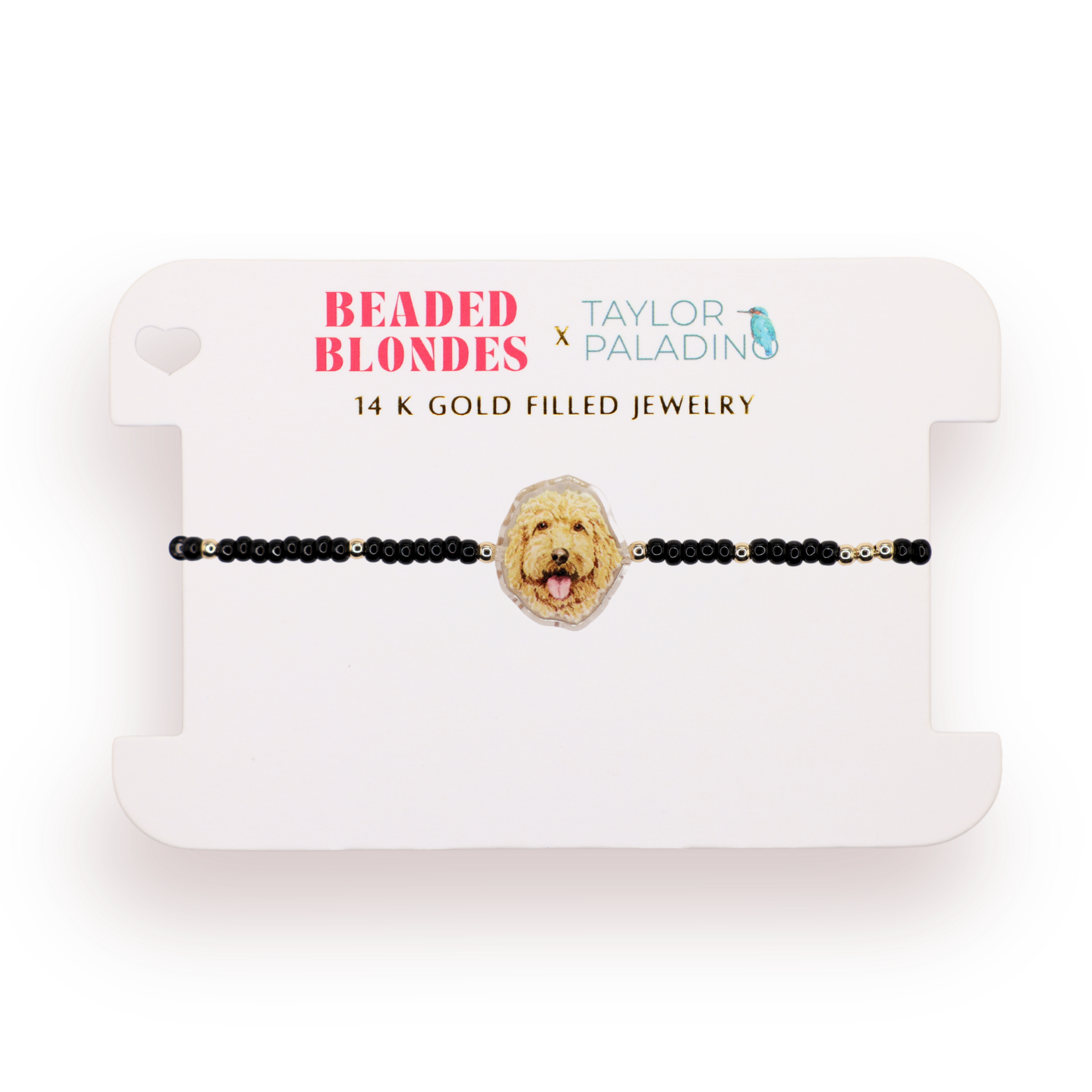 Golden Doodle Bracelet on Black Sprinkle