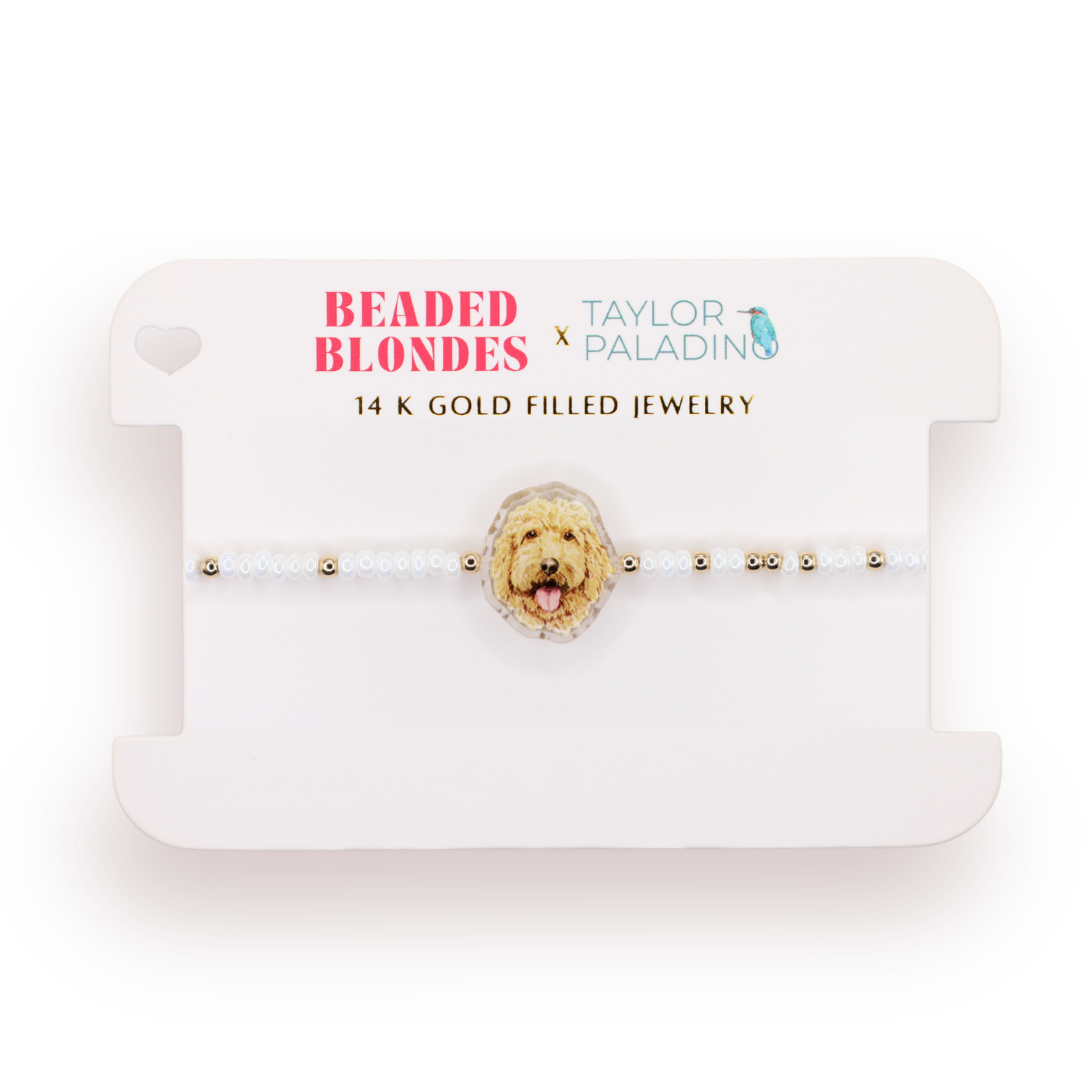Golden Doodle Bracelet on Luster White Sprinkle