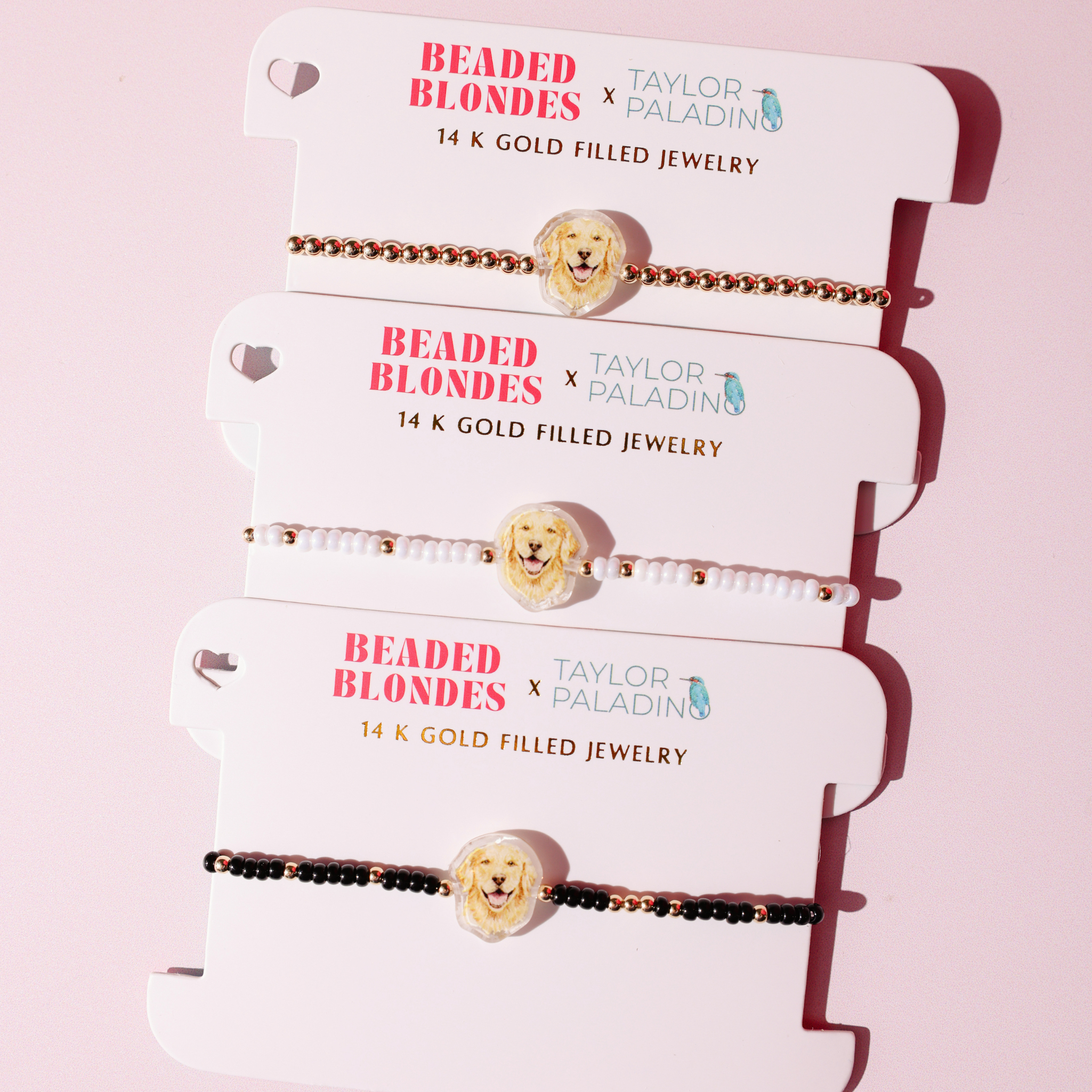 Golden Retriever Bracelet on Gold