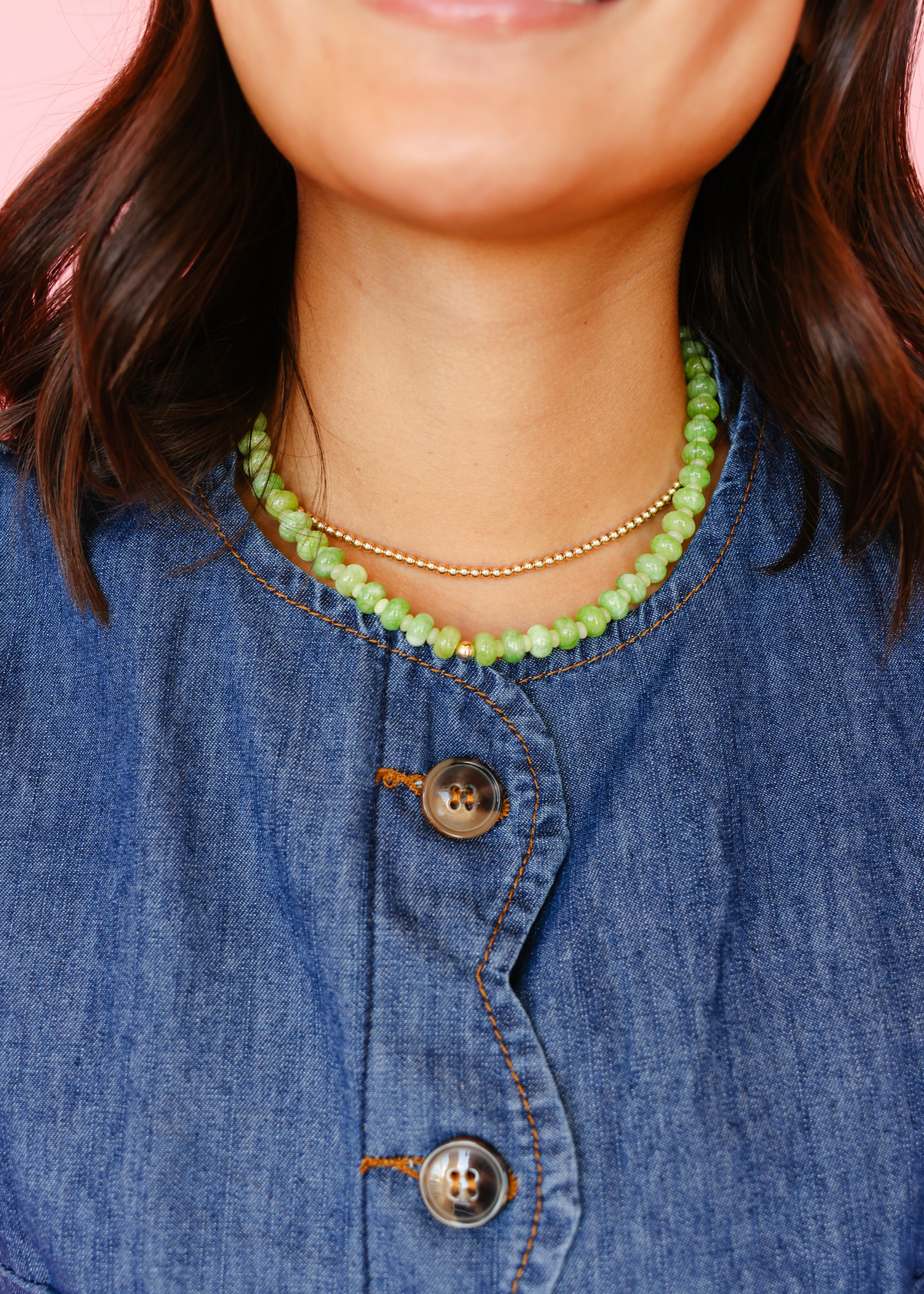 Caroline Necklace in Green