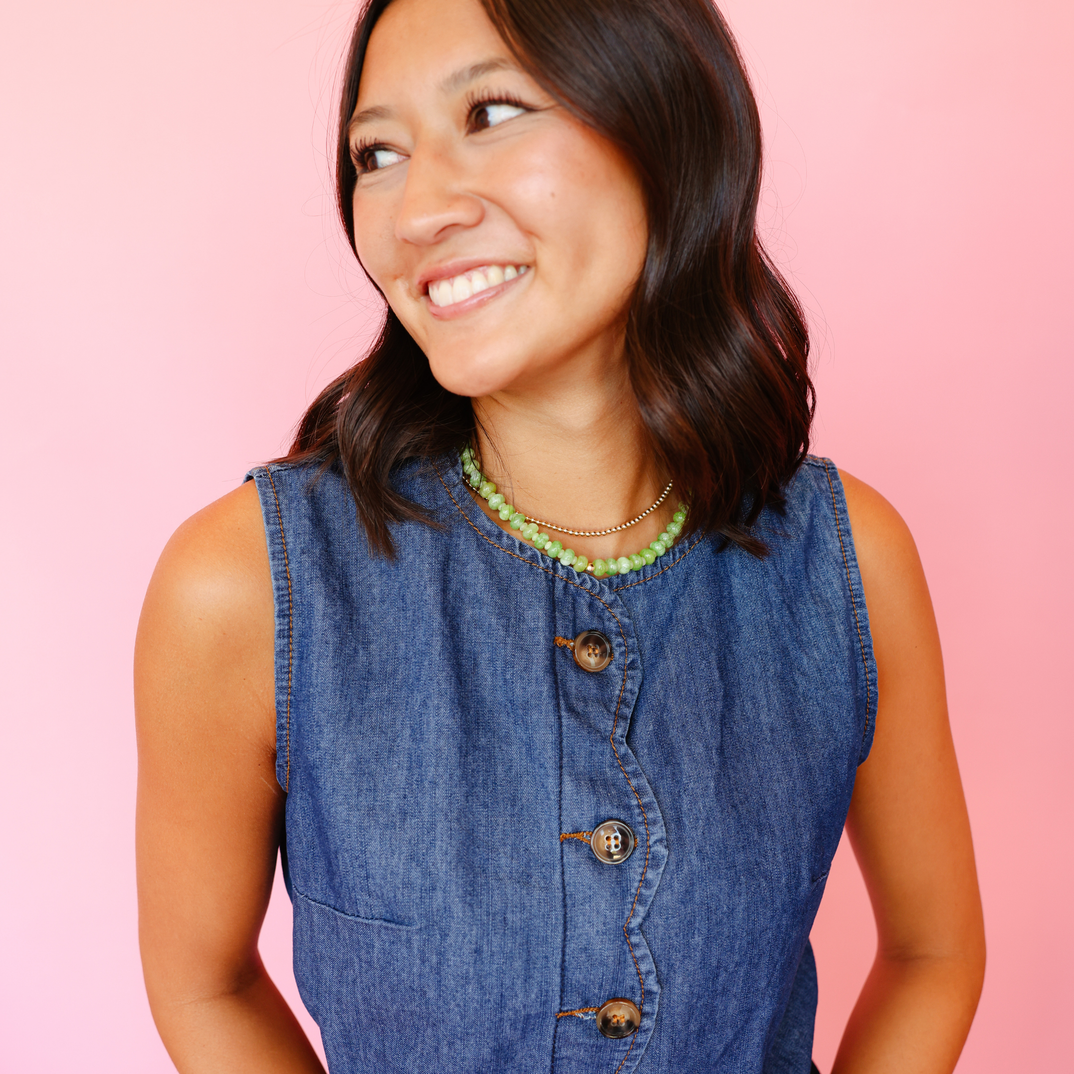 Caroline Necklace in Green