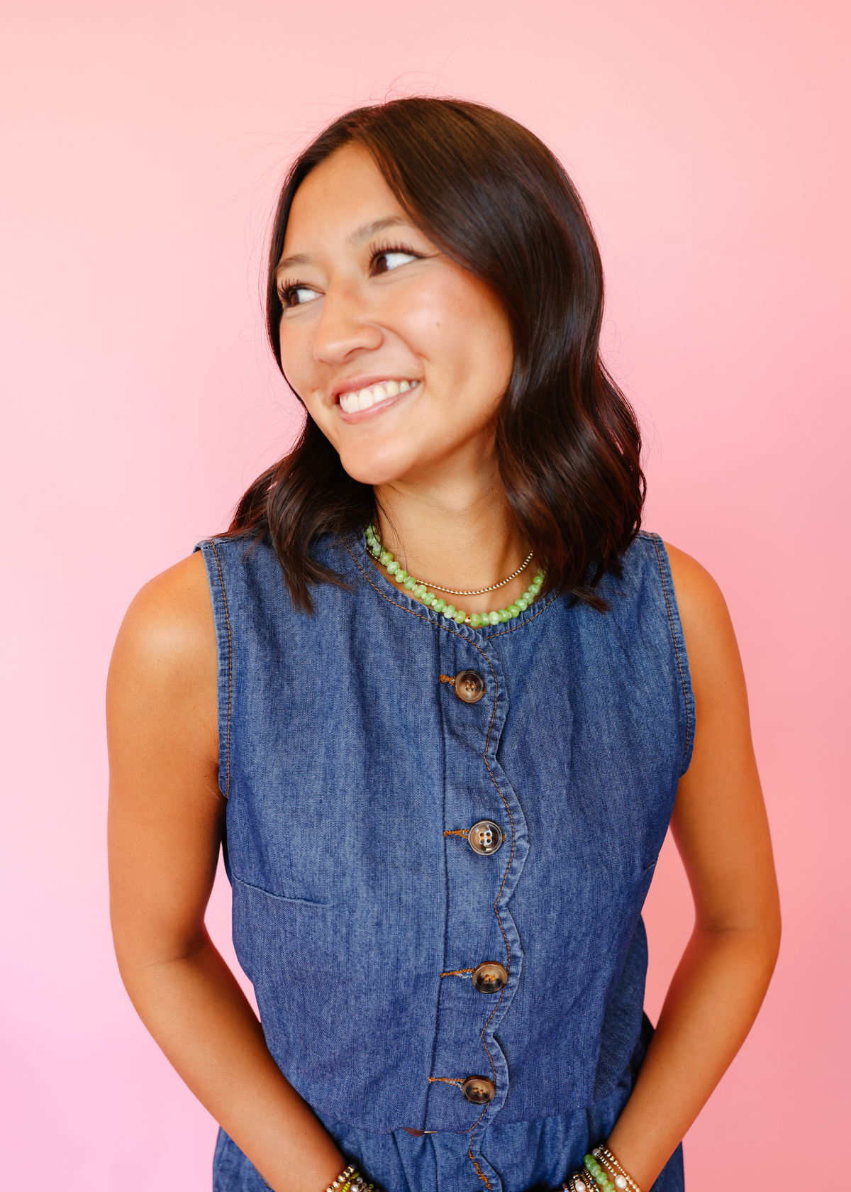Caroline Necklace in Green