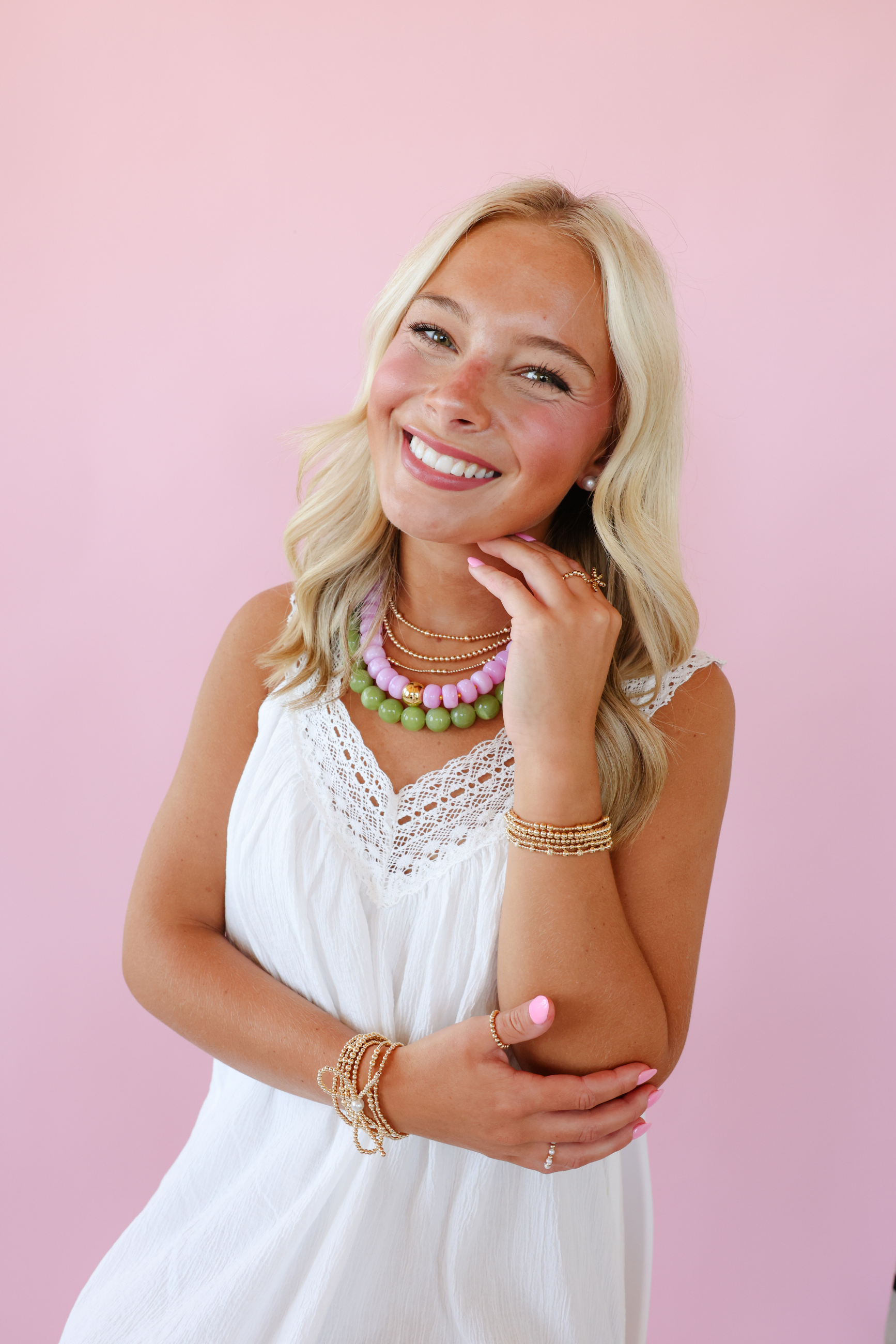 Chartreuse Gumball Necklace