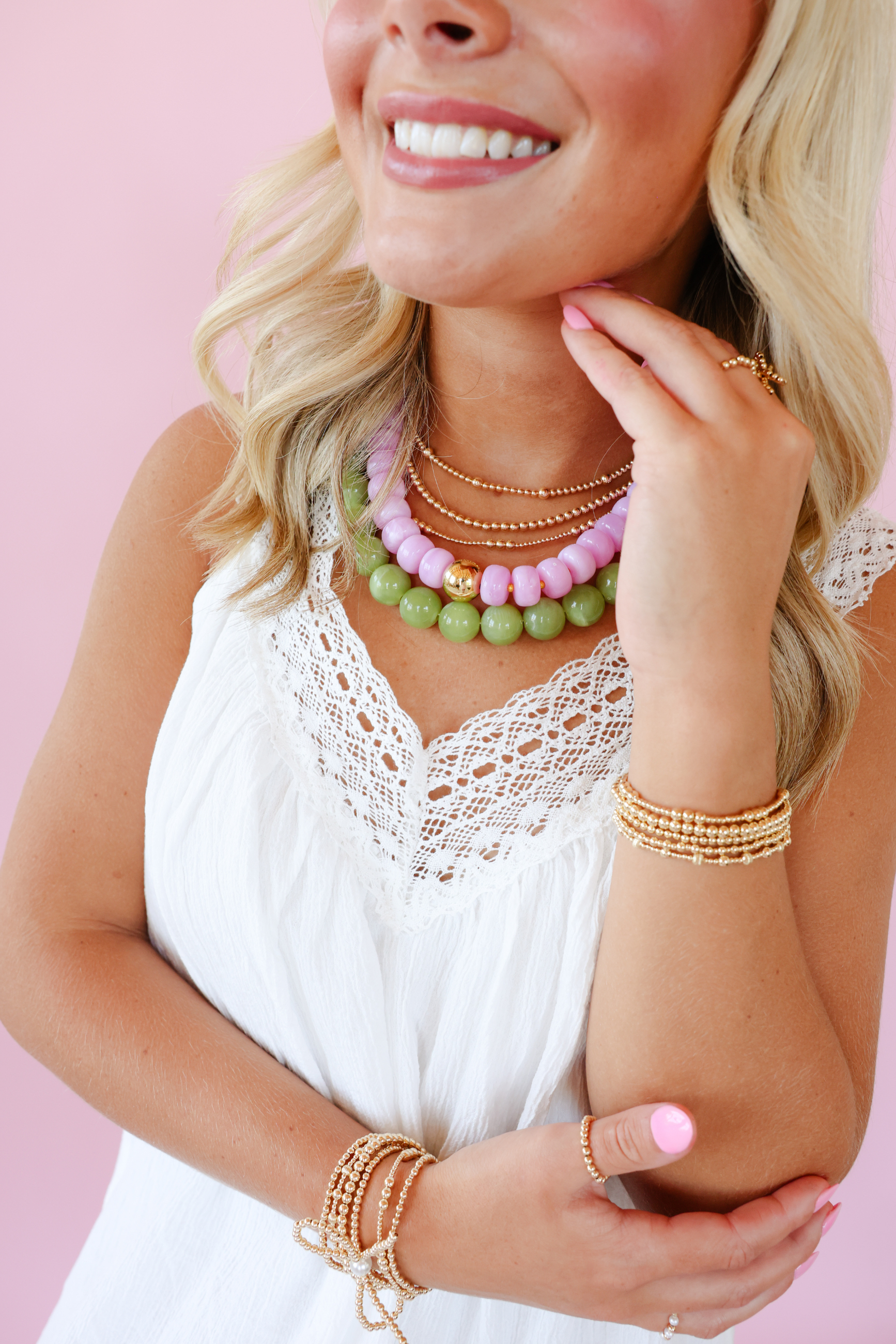 Chartreuse Gumball Necklace