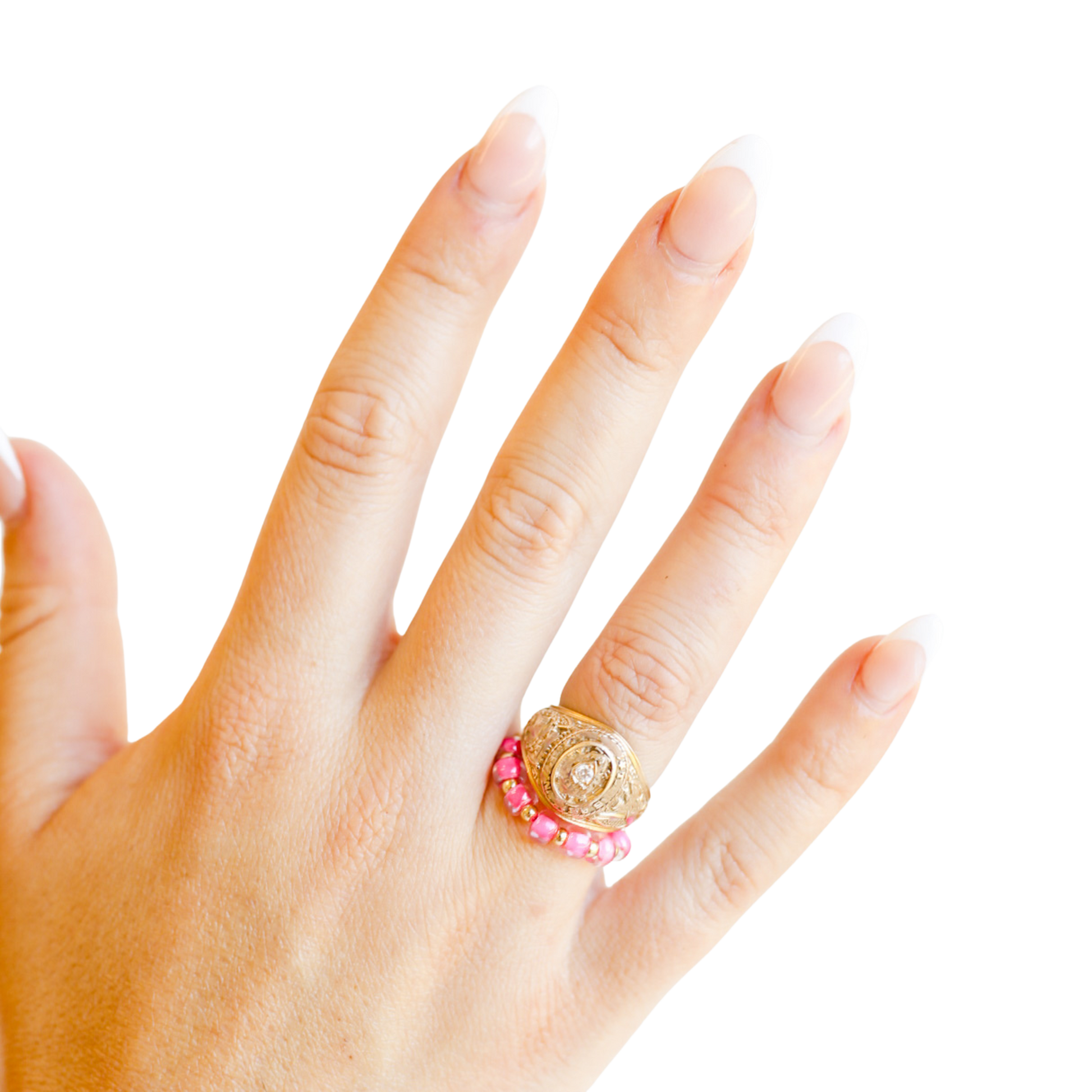 The Poppi Ring in Hot Pink