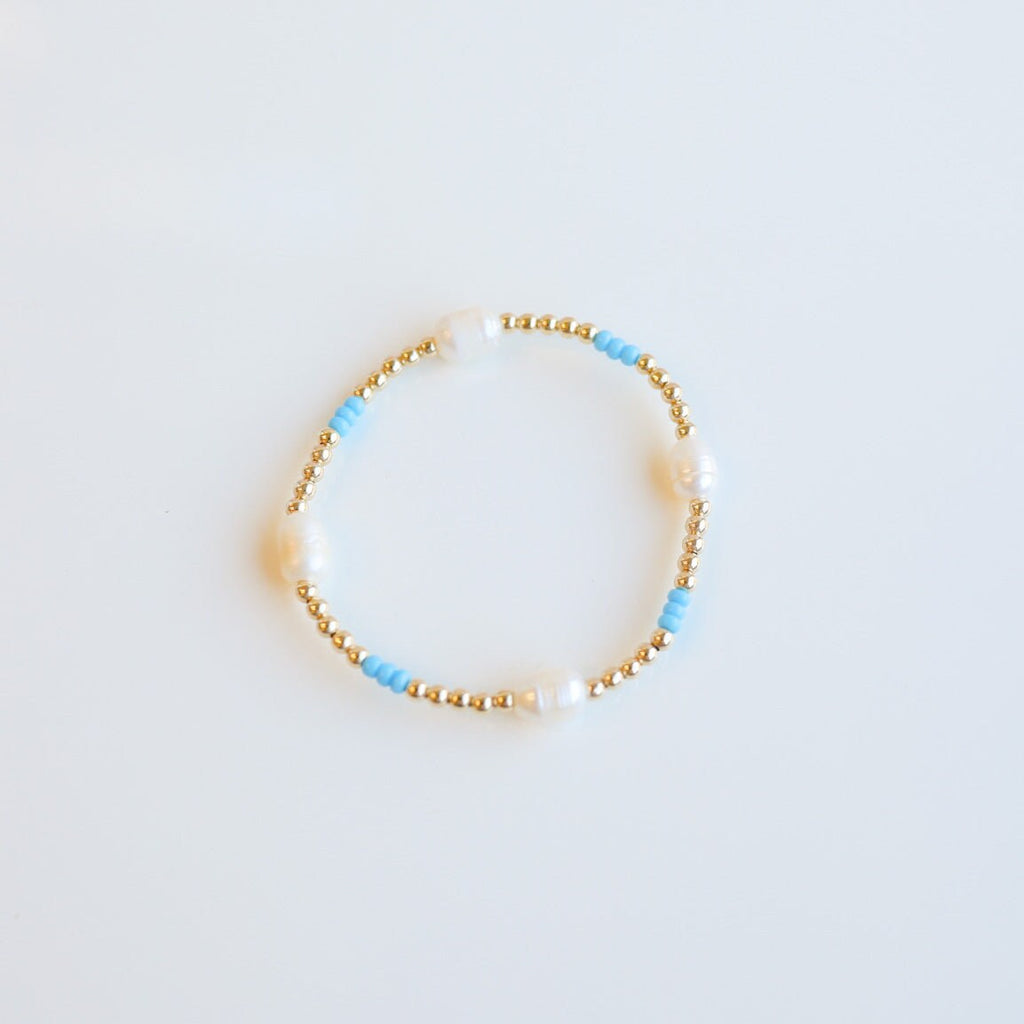 Sky Blue Pearl Poppi Bracelet