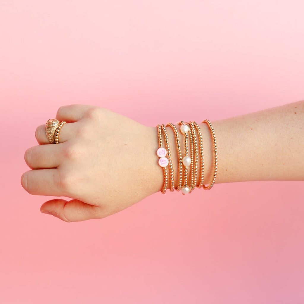 FL Pink Letter Bracelet