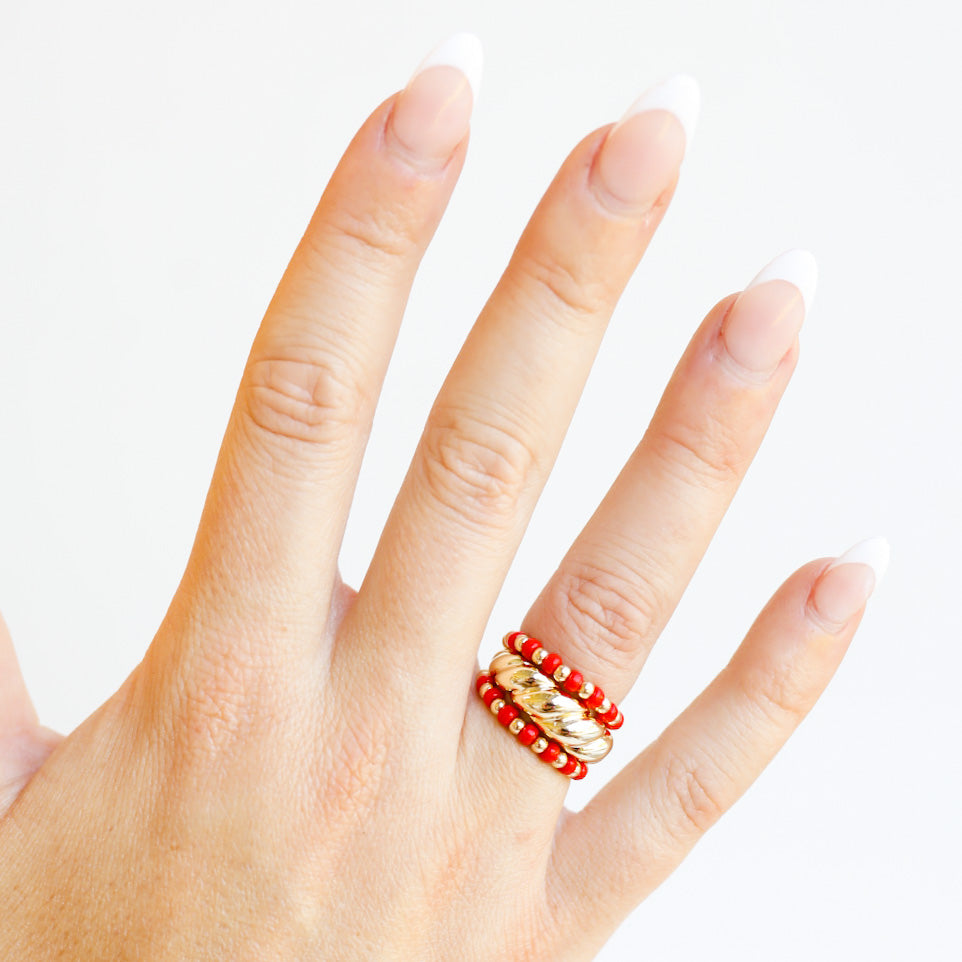 The Poppi Ring in Bright Red