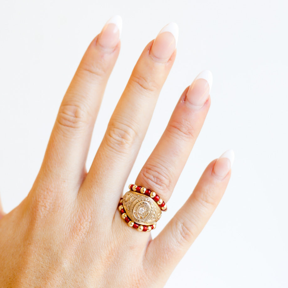 The Poppi Ring in Maroon