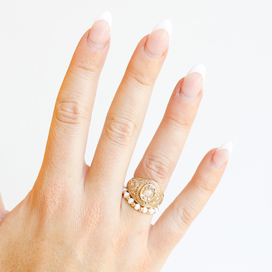 The Poppi Ring in White