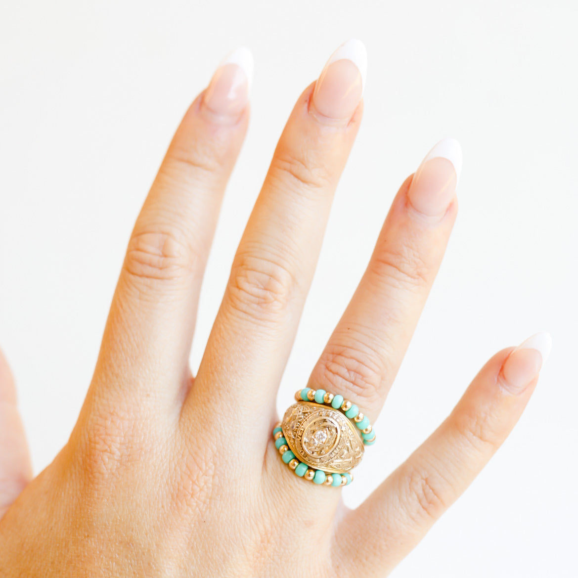 The Poppi Ring in Turquoise
