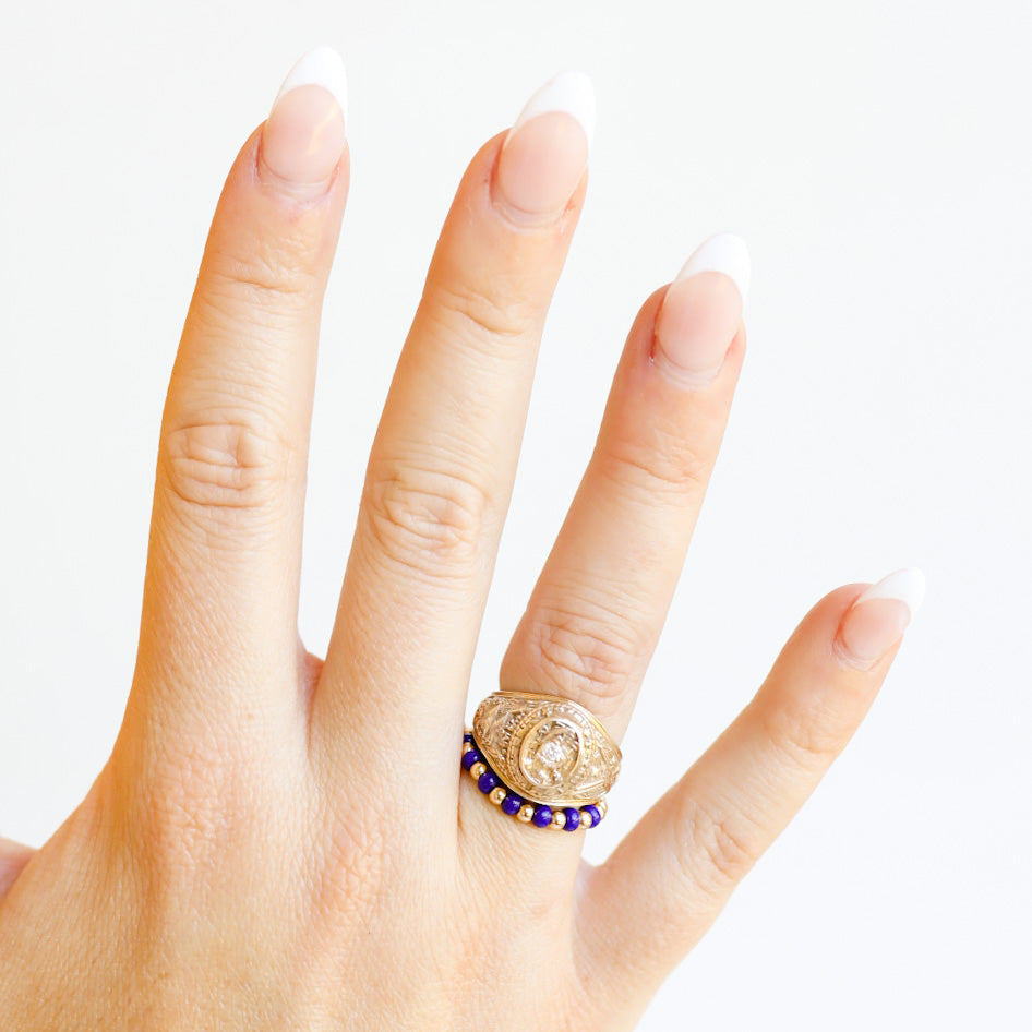 The Poppi Ring in Navy