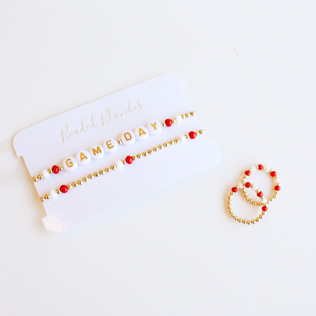 The Poppi Ring in Bright Red & White