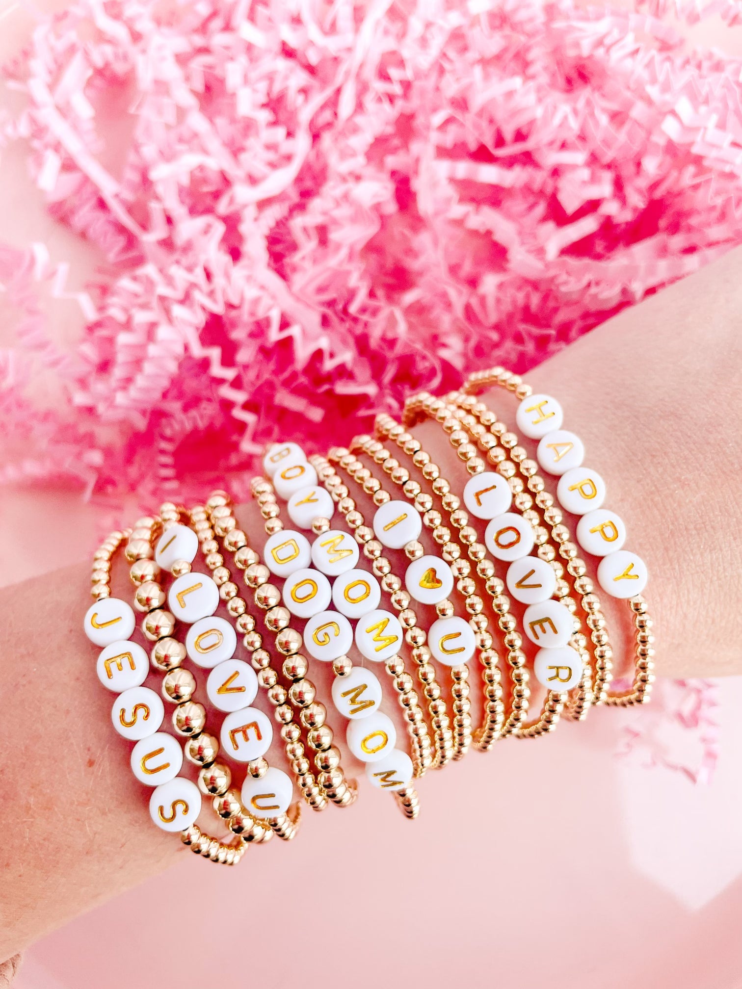 Custom Letter Bracelet in Gold (Kids Size)