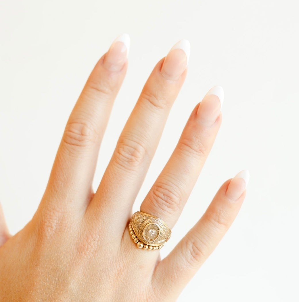 Lexi Gold Cascade Beaded Band Ring