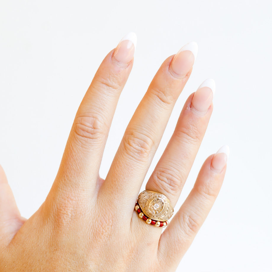 The Poppi Ring in Maroon