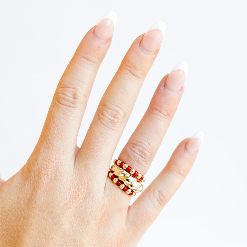 The Poppi Ring in Maroon