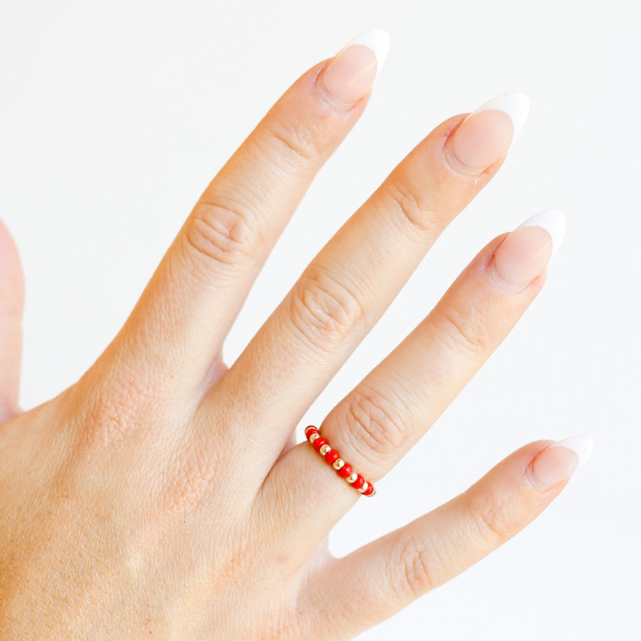 The Poppi Ring in Bright Red