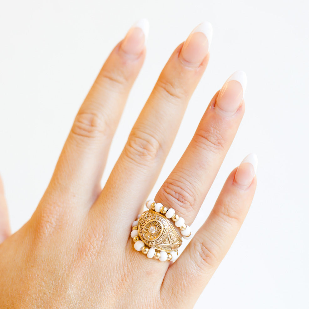 The Poppi Ring in White