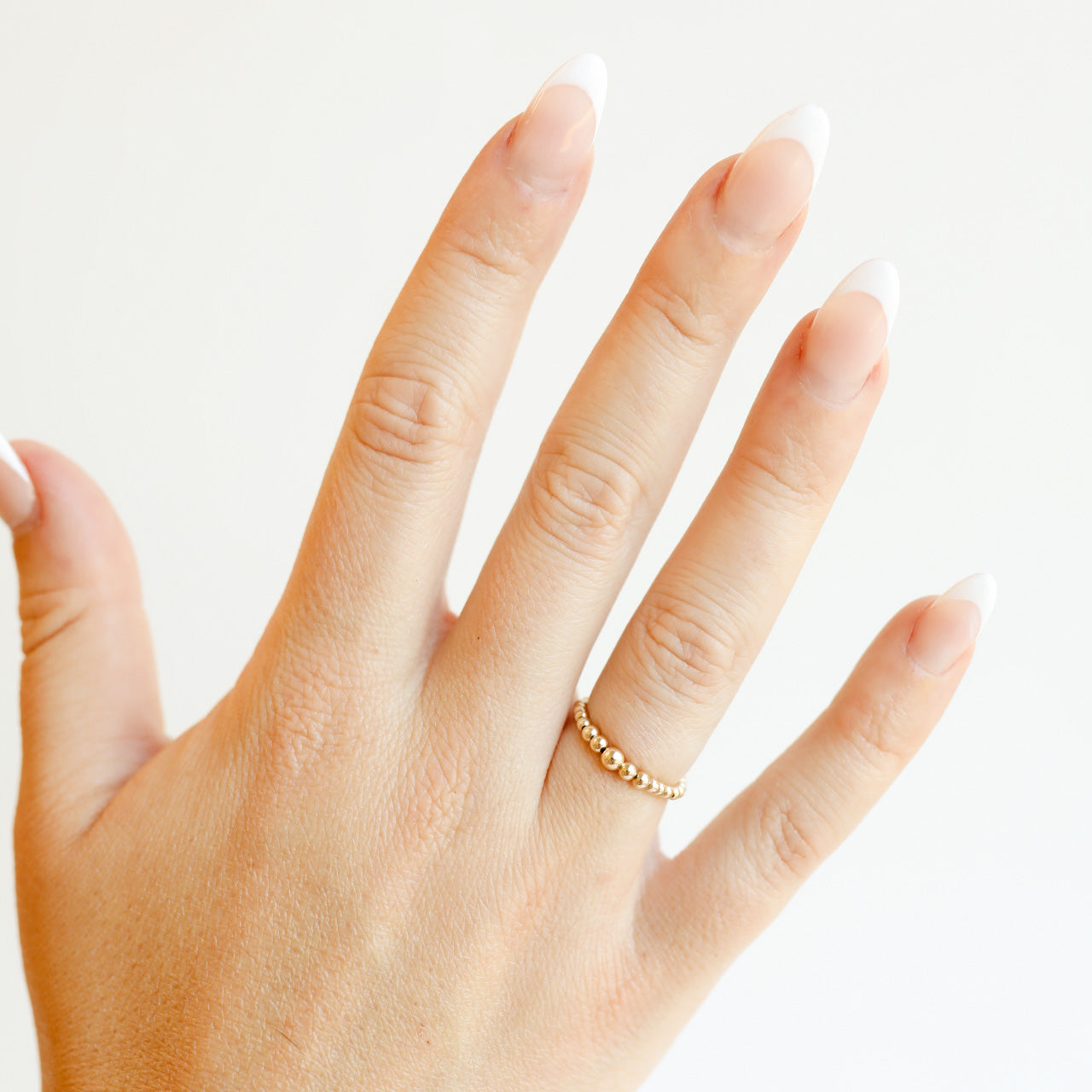 Lauren Gold Cascade Beaded Band Rings (set of 2)