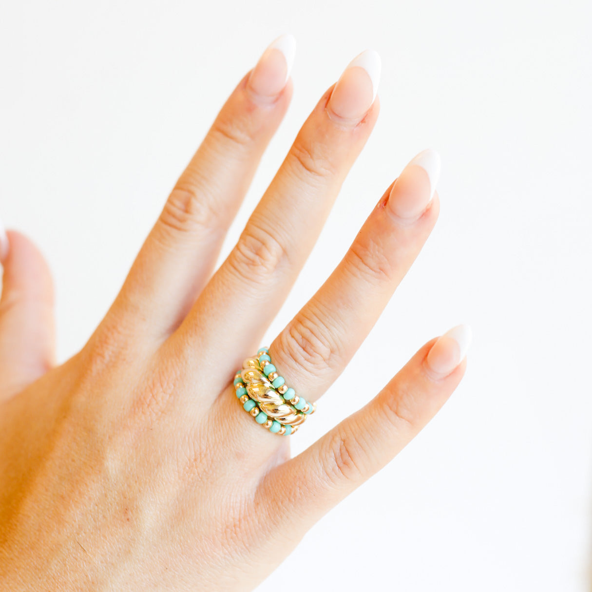 The Poppi Ring in Turquoise