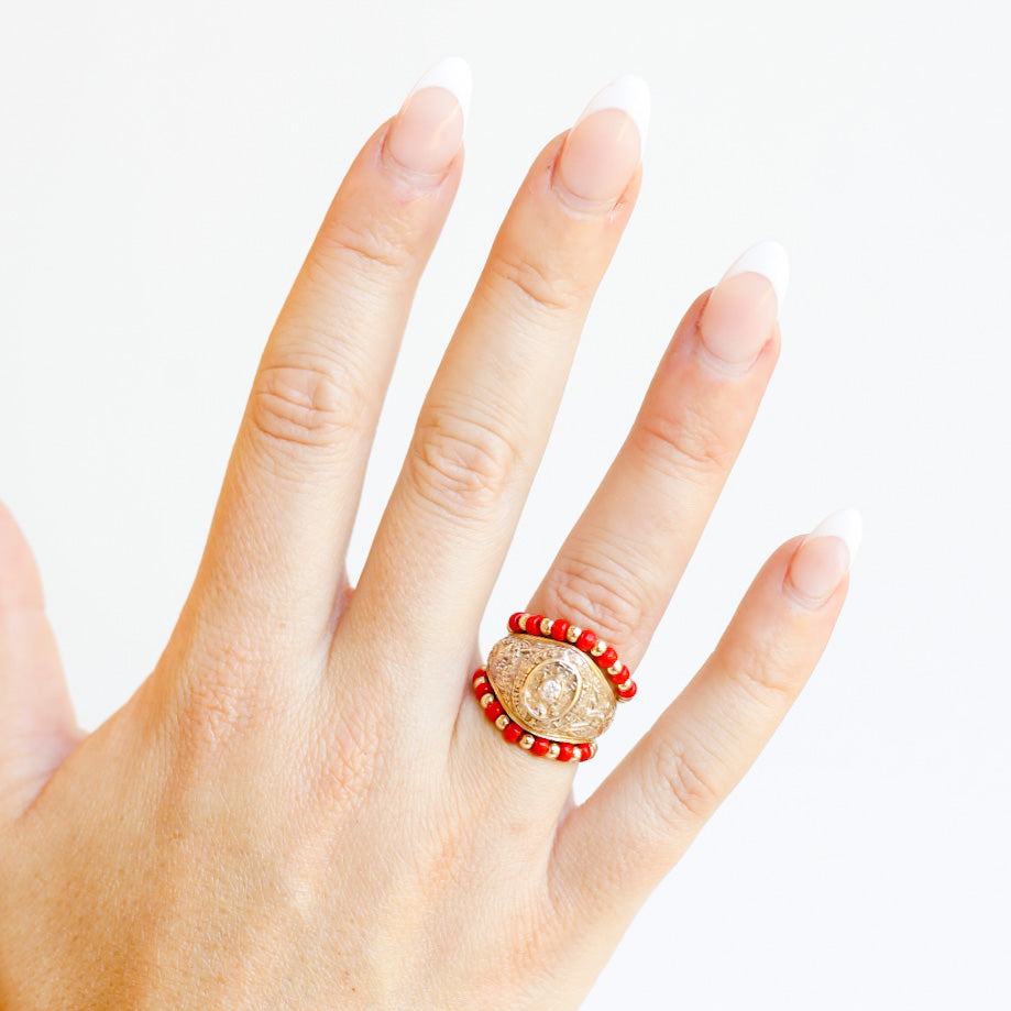 The Poppi Ring in Bright Red