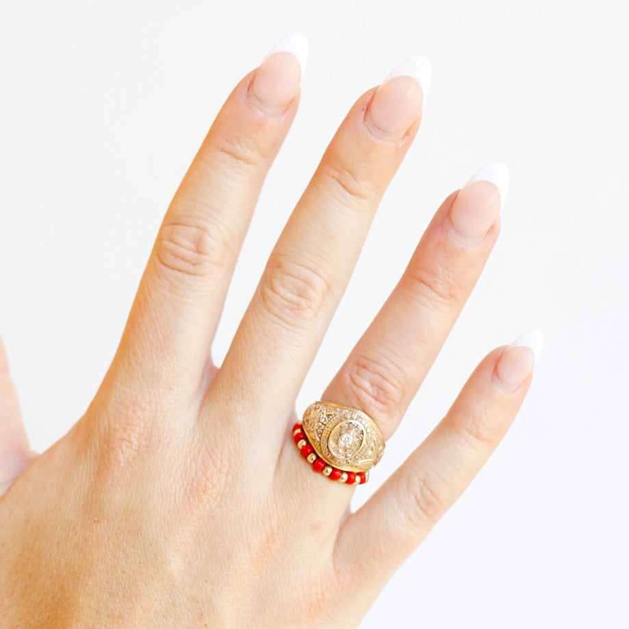 The Poppi Ring in Bright Red