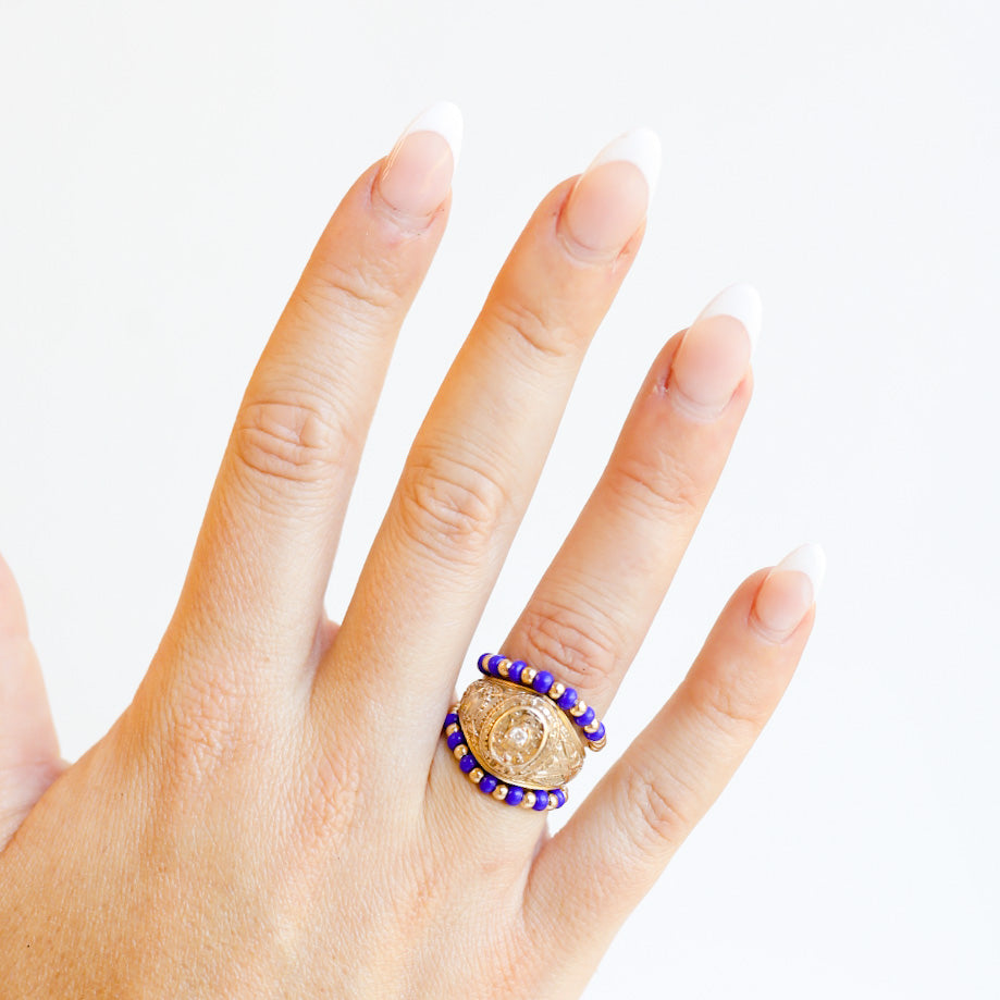 The Poppi Ring in Blue