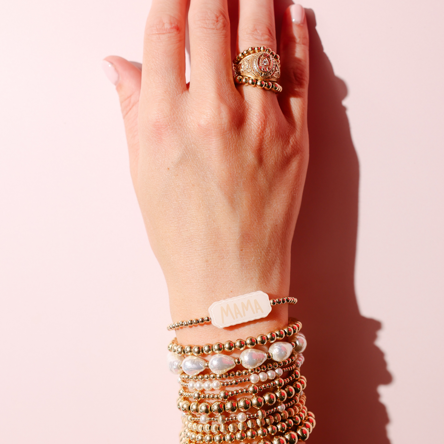 Mama Bracelet on Gold