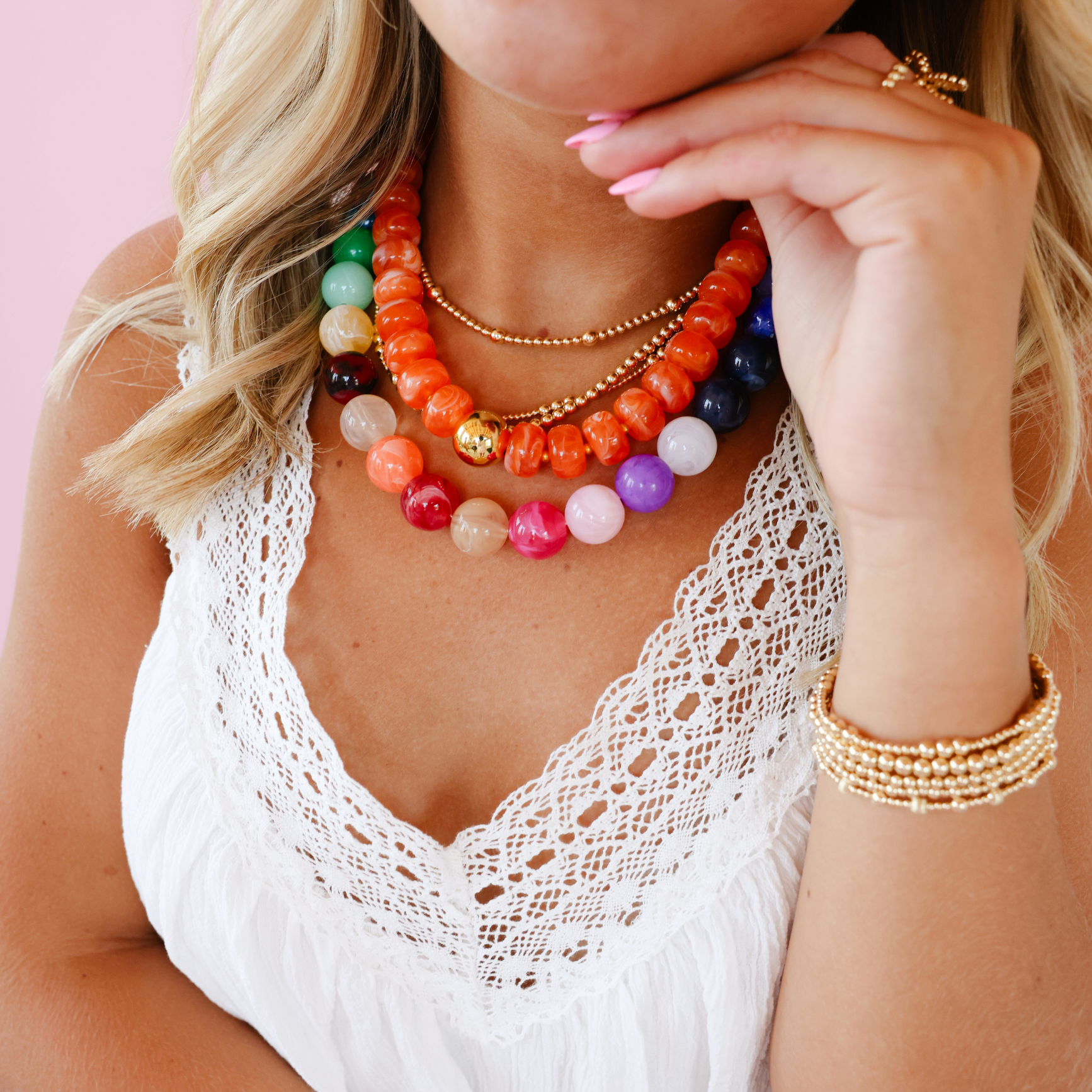 Orange Gumball Necklace