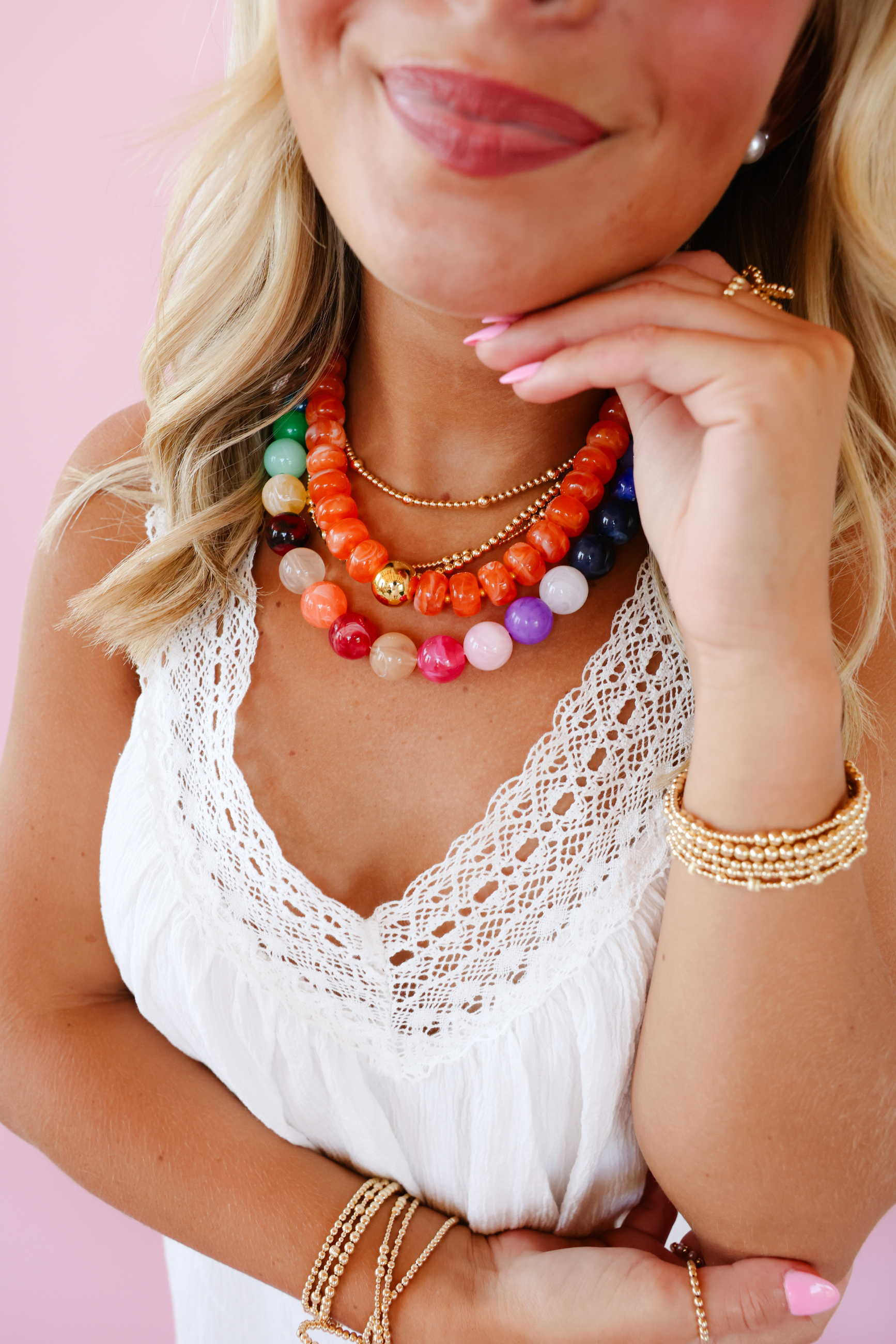 Orange Gumball Necklace
