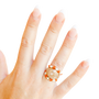 The Poppi Ring in Orange & White