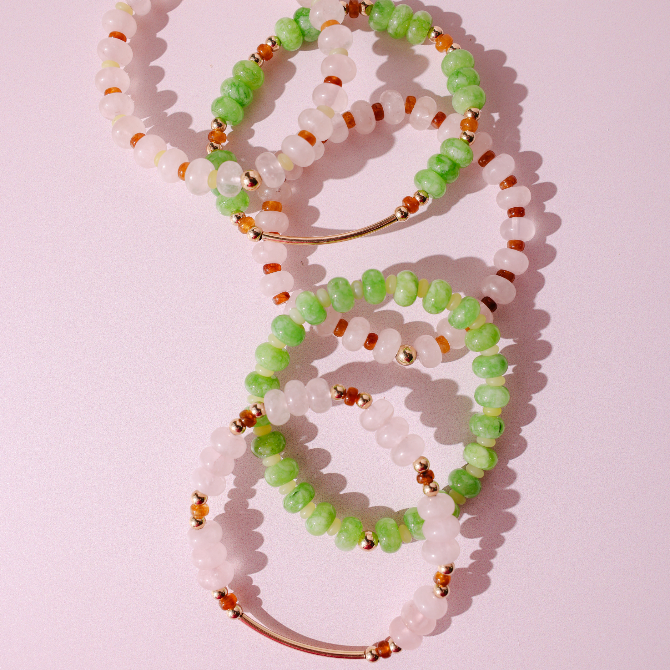 Caroline Bracelet in Pink and Brown