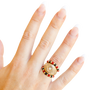 The Poppi Ring in Red & Black