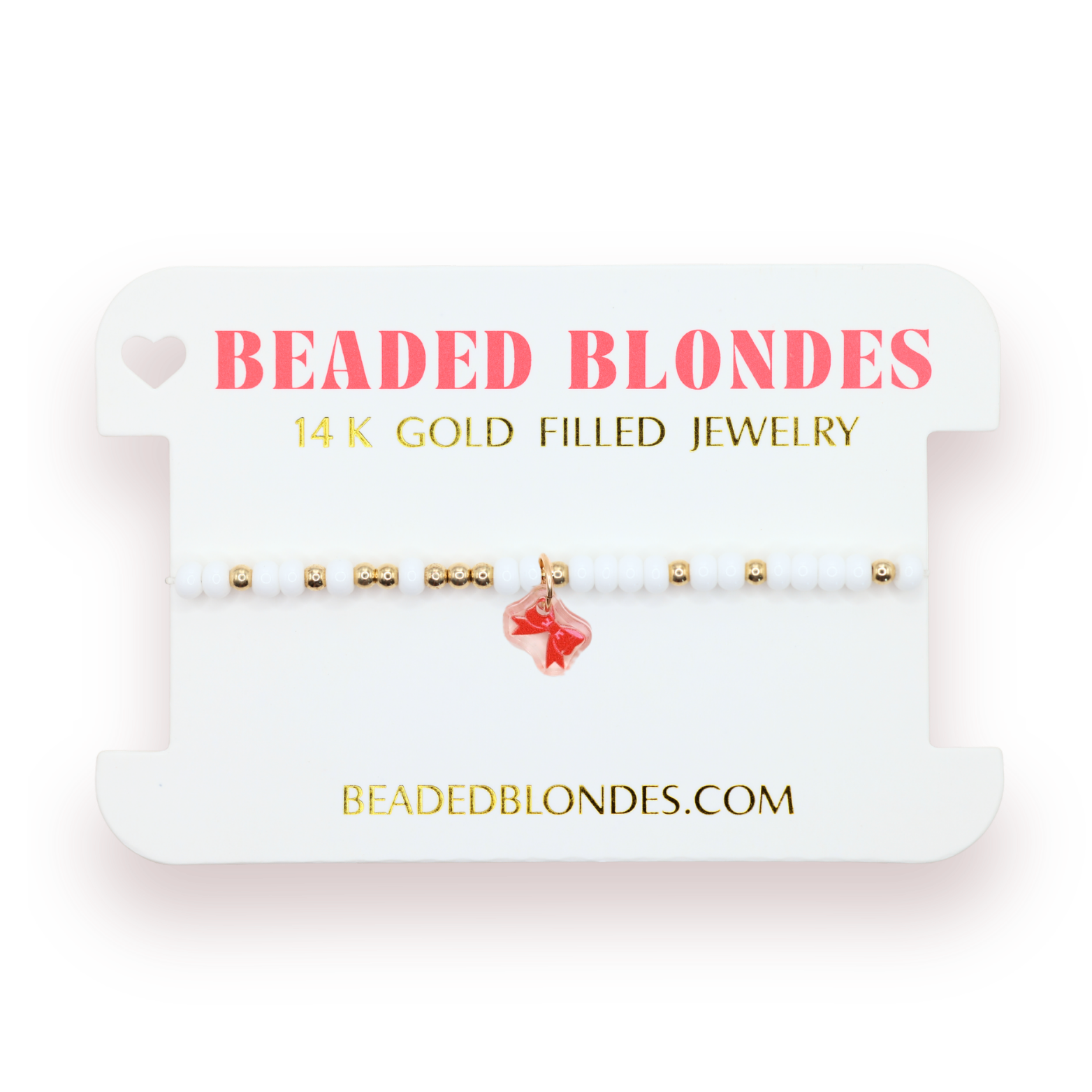 Red Ribbon Charm Bracelet (Sale)