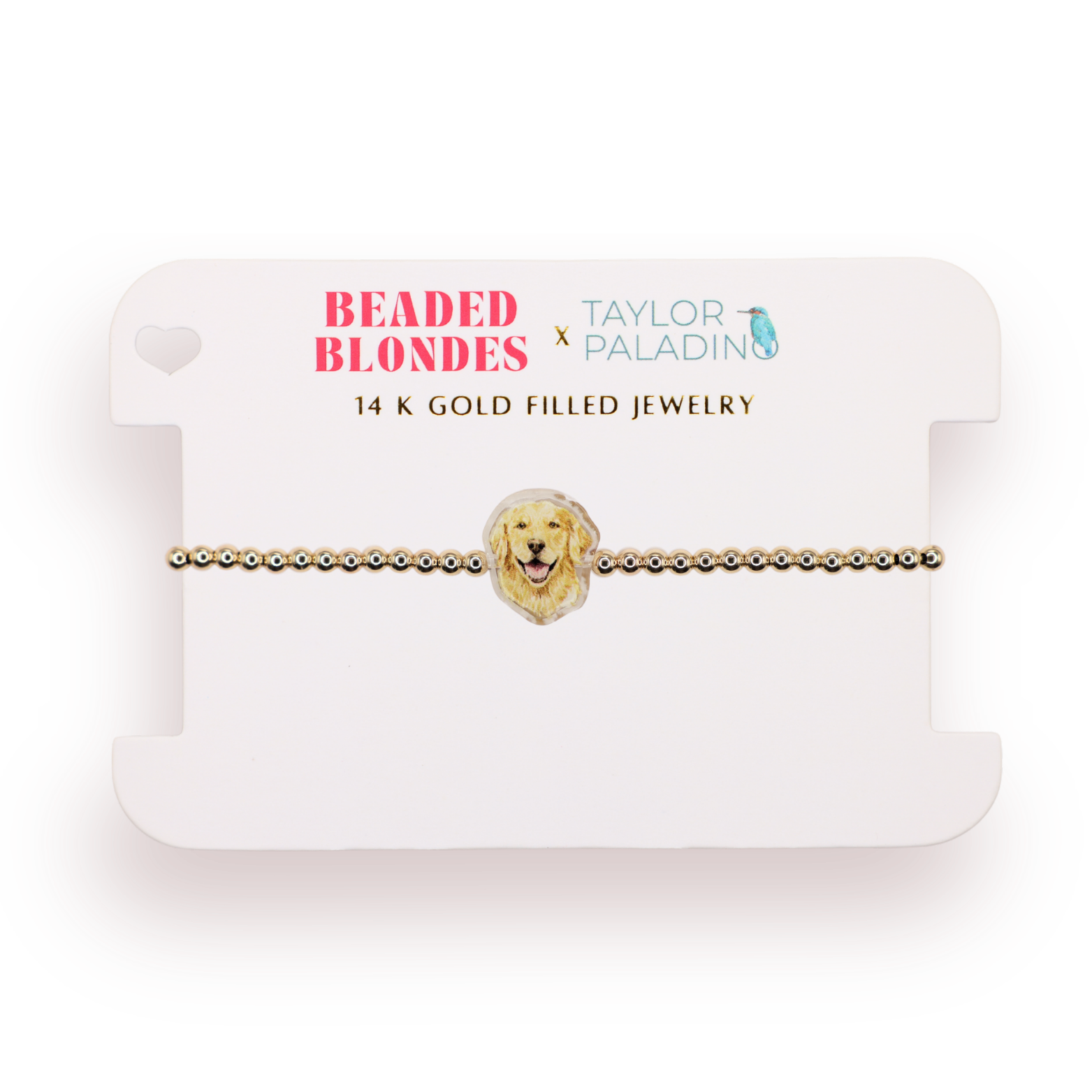 Golden Retriever Bracelet on Gold