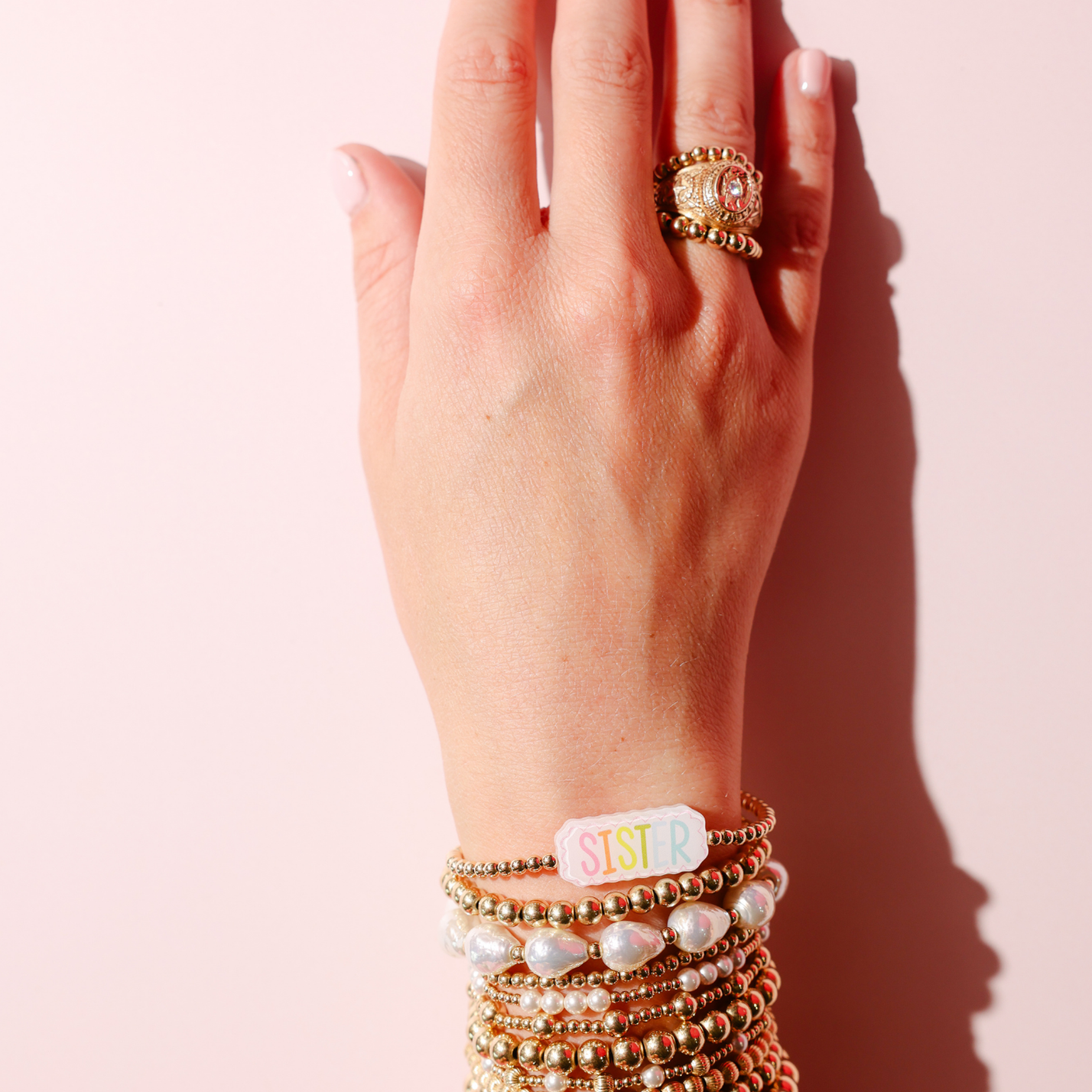 Sister Bracelet on Gold