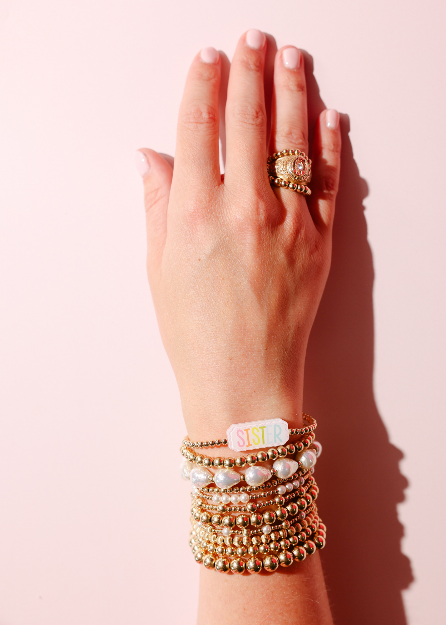 Sister Bracelet on Gold