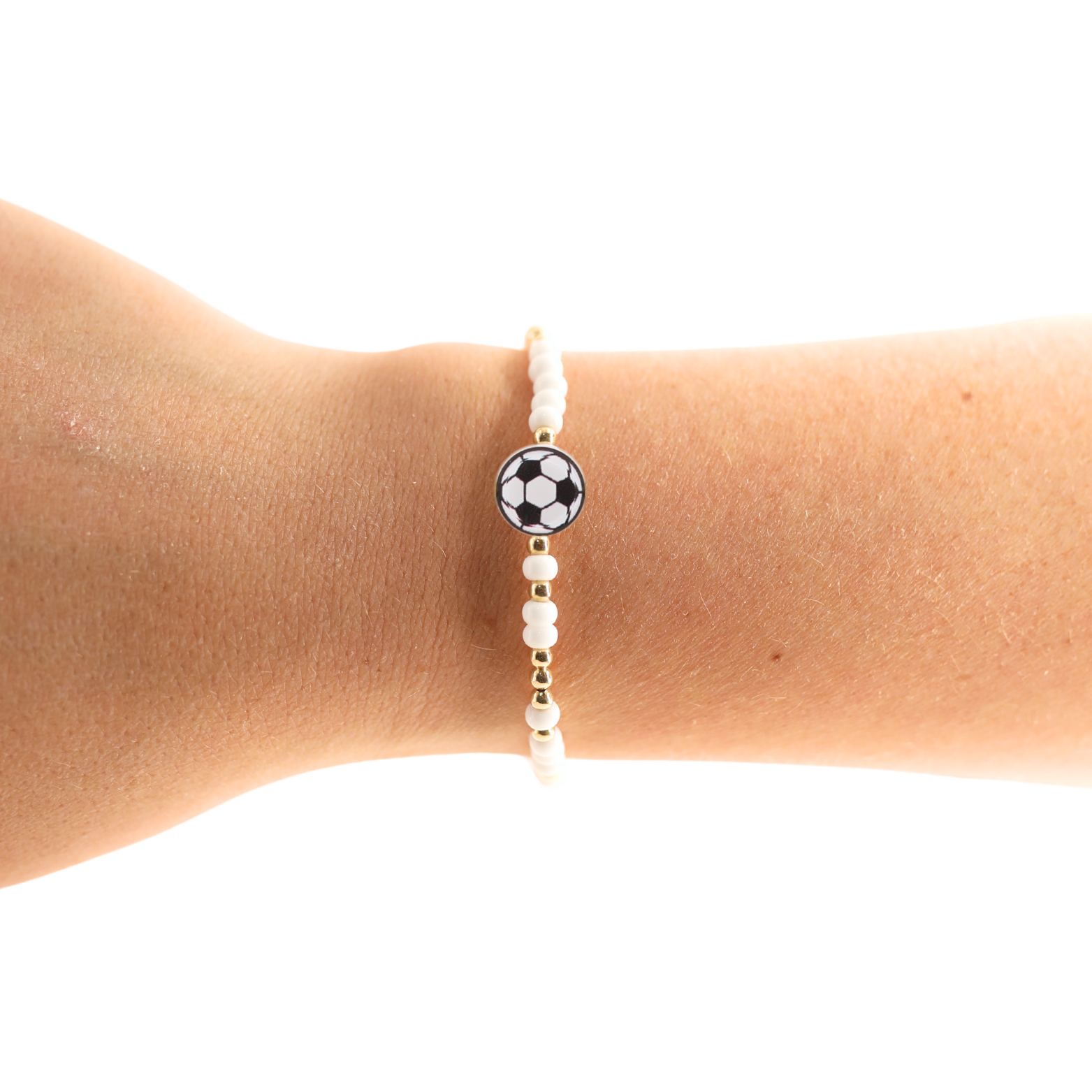 Soccer Ball Sprinkle Bracelet (Kids Size)