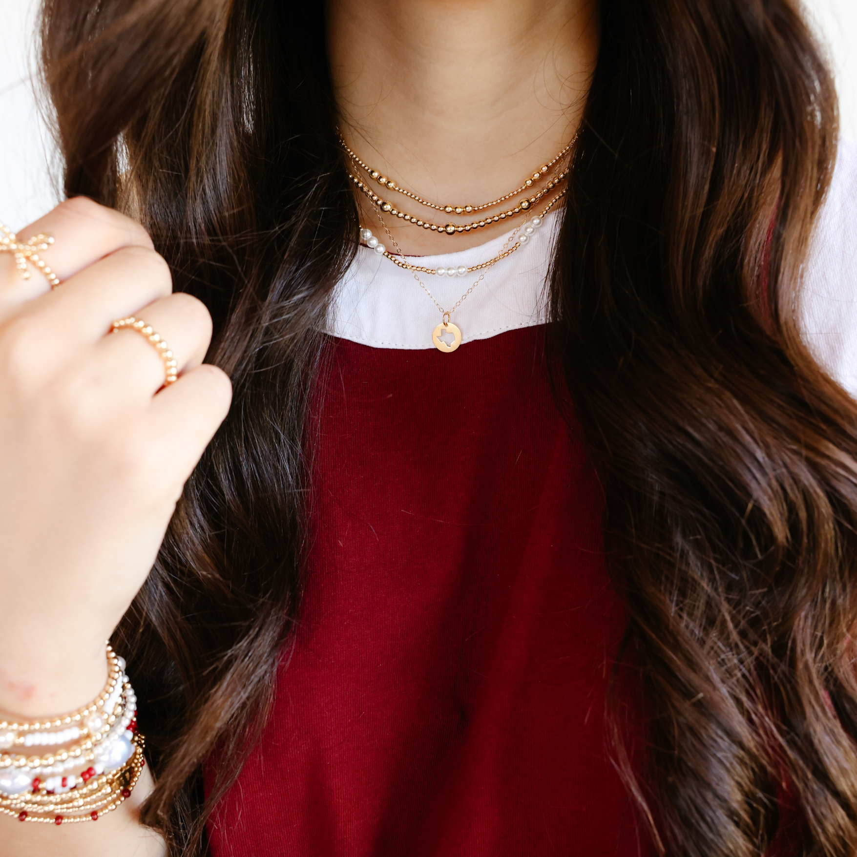 Texas Cutout Charm Necklace