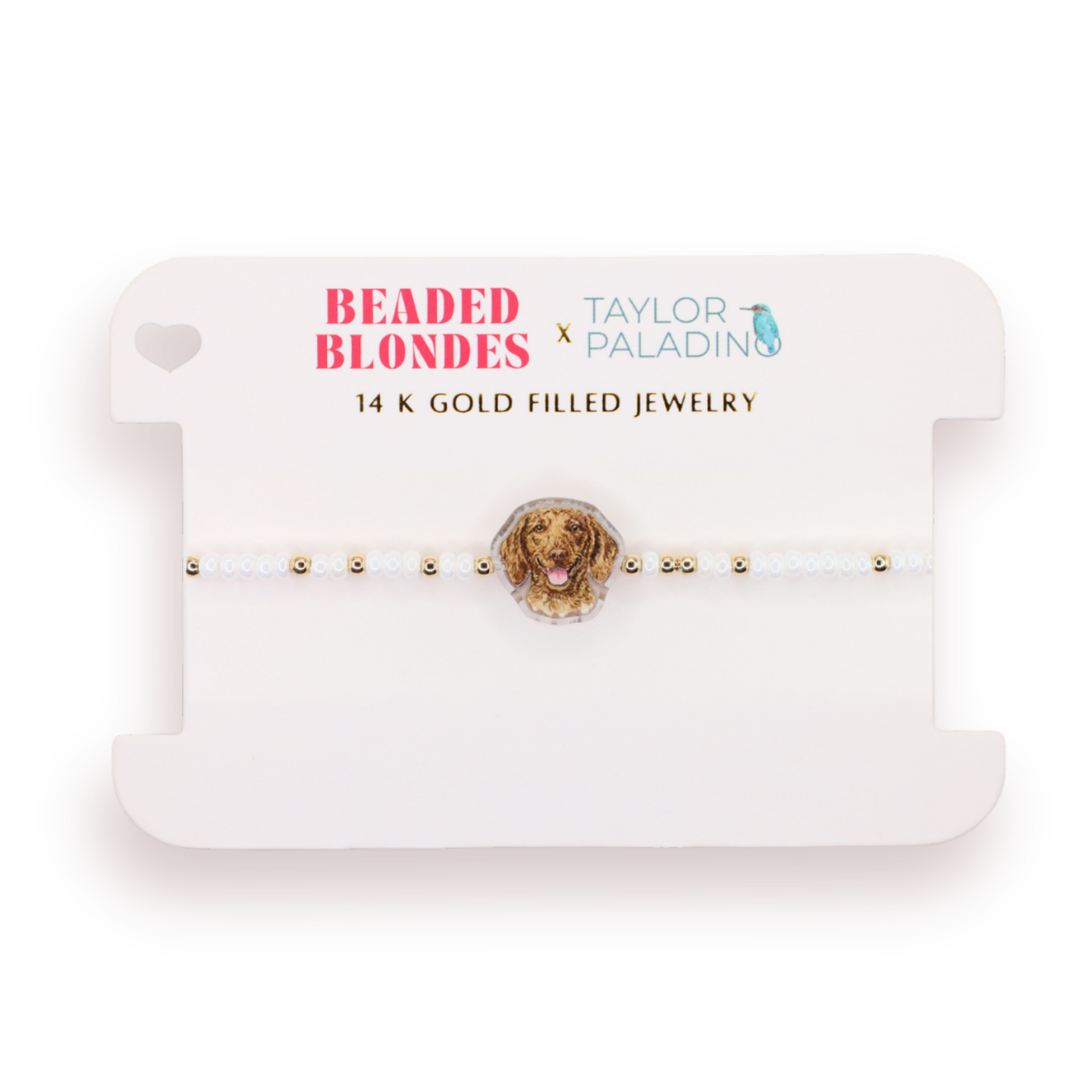 Dachshund Bracelet on Luster White Sprinkle