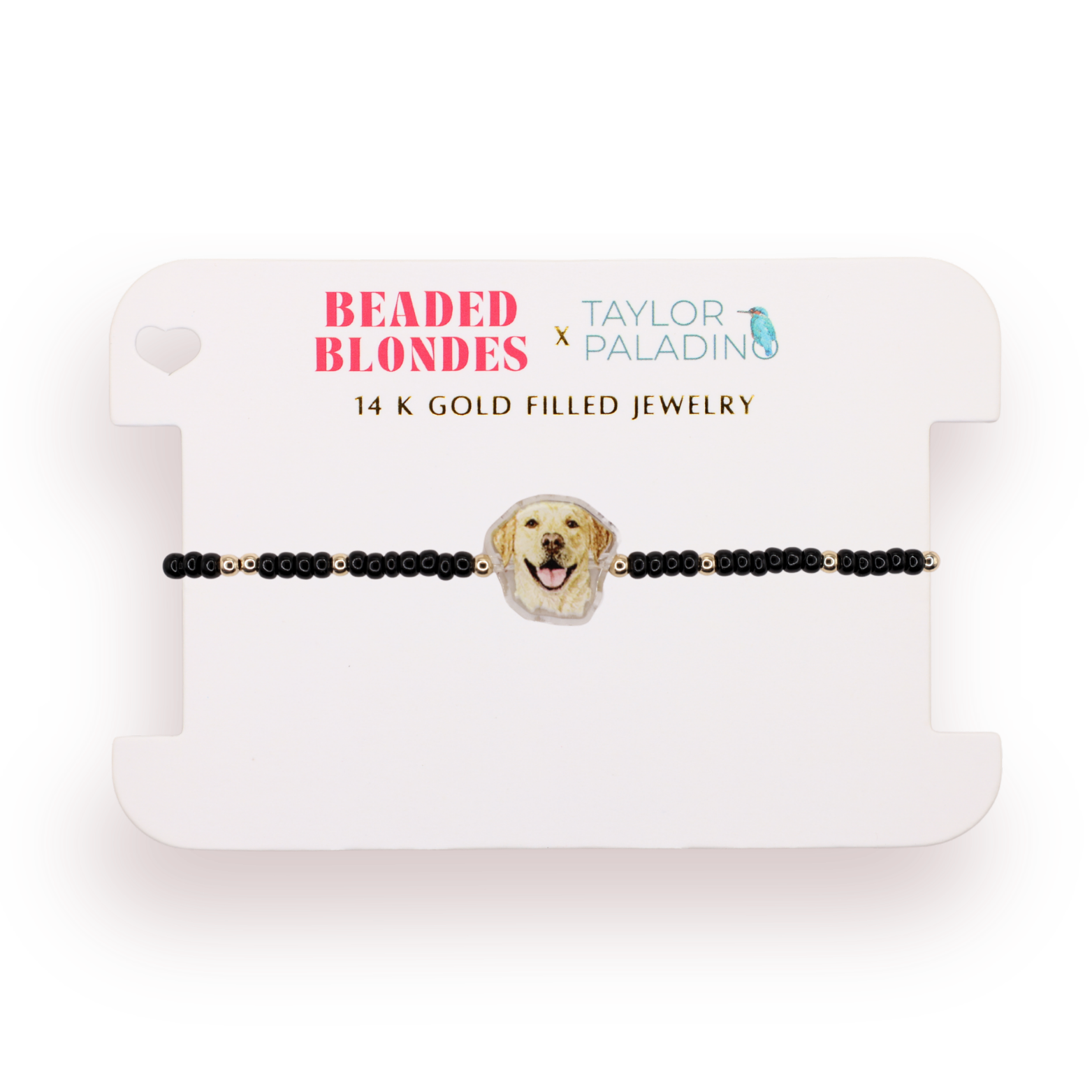 Yellow Lab Bracelet on Black Sprinkle