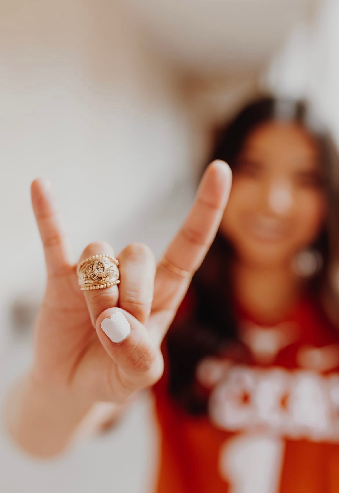 Lexi 2MM Beaded Band Rings in Gold (set of 2)