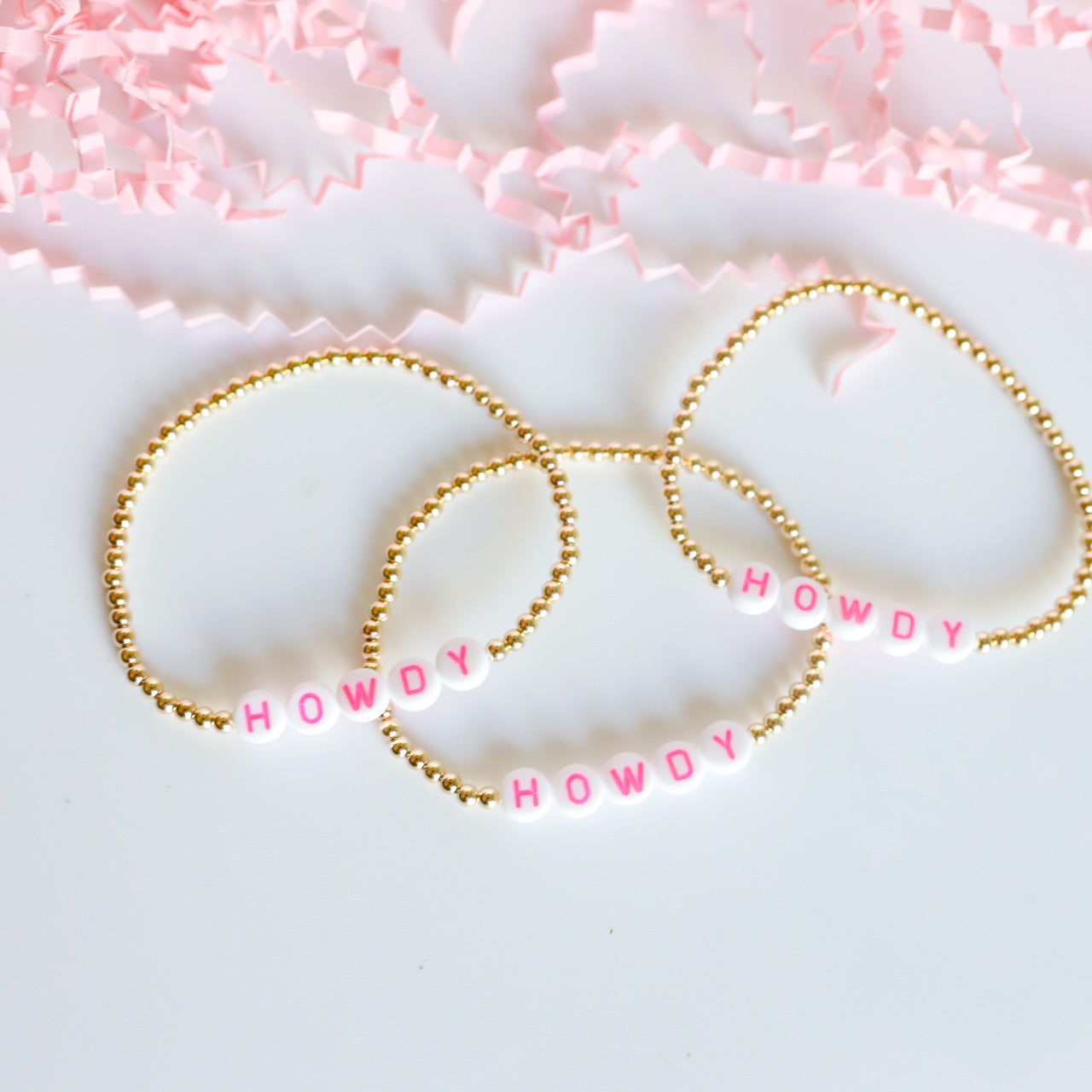 Hot Pink Custom Letter Bracelet